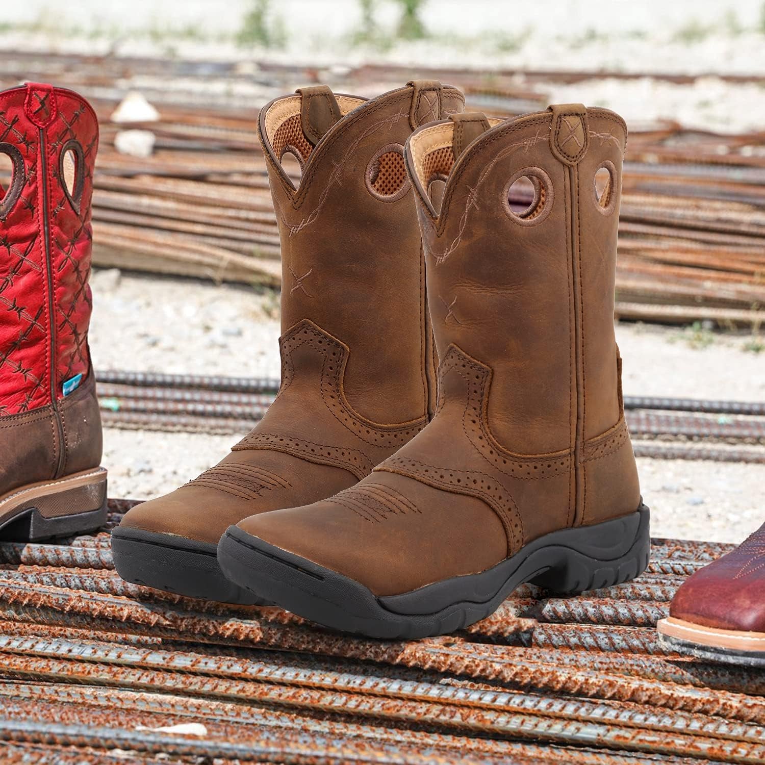 Women'S 9" All around Work Boot - Versatile Women'S Western Work Boots - Water Resistant Oiled Leather Shaft, Made for Barn Use