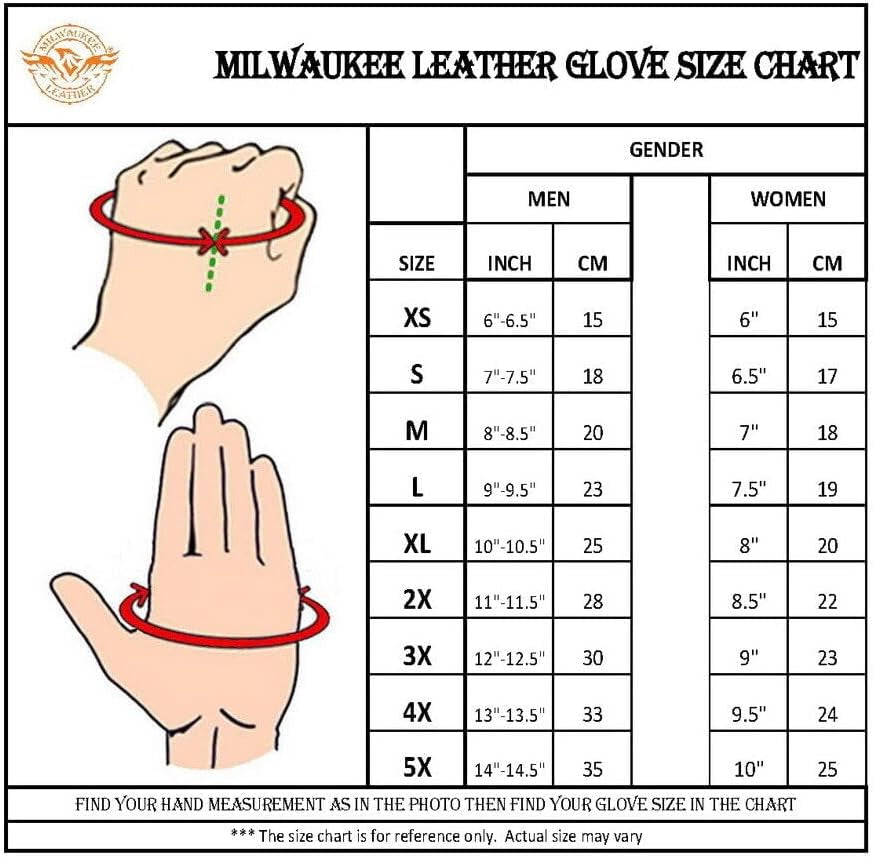 Men'S Premium Leather Short Wrist Cruiser Gloves, Black MG7510