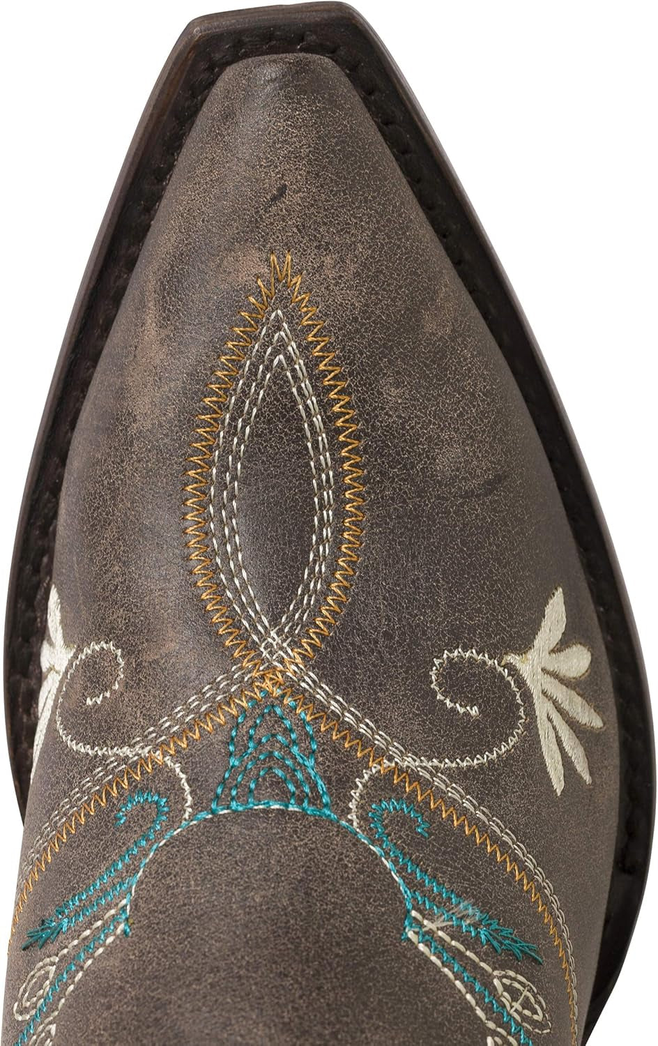 Womens Western Cowgirl Cowboy Boots, Juliet Heritage Square Snip Toe by Silver Canyon, Embroidered Leather