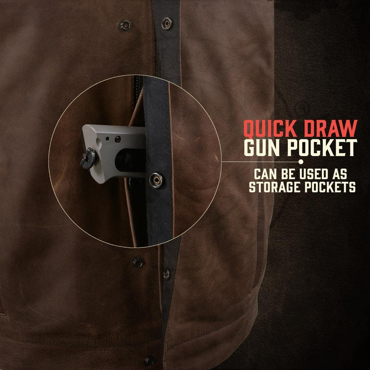 MLM3519 Men'S “Gambler” Crazy Horse Brown Vintage Leather Vest - Club Style Motorcycle Rider Vest