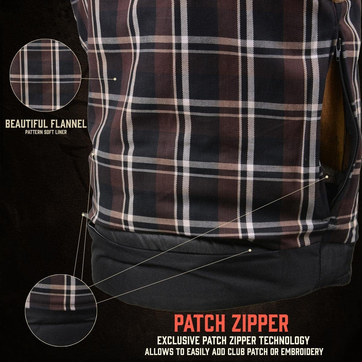 MLM3519 Men'S “Gambler” Crazy Horse Brown Vintage Leather Vest - Club Style Motorcycle Rider Vest