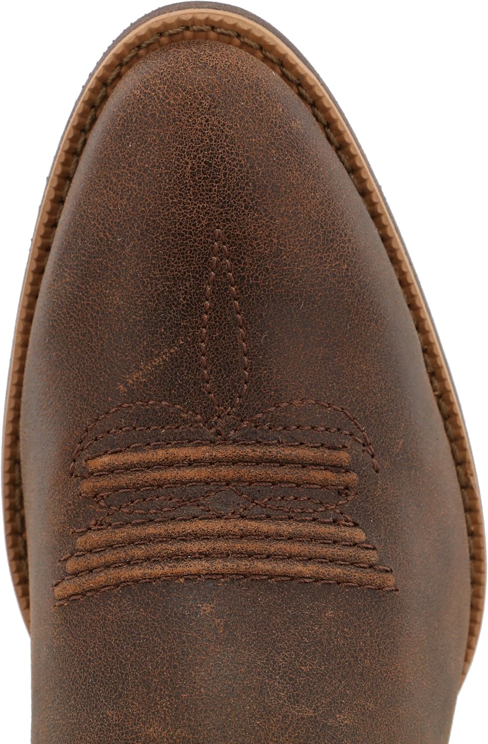 Women's CozyStar Western Leather Boots, Narrow Round Toe, Brown & Tan, 7 B