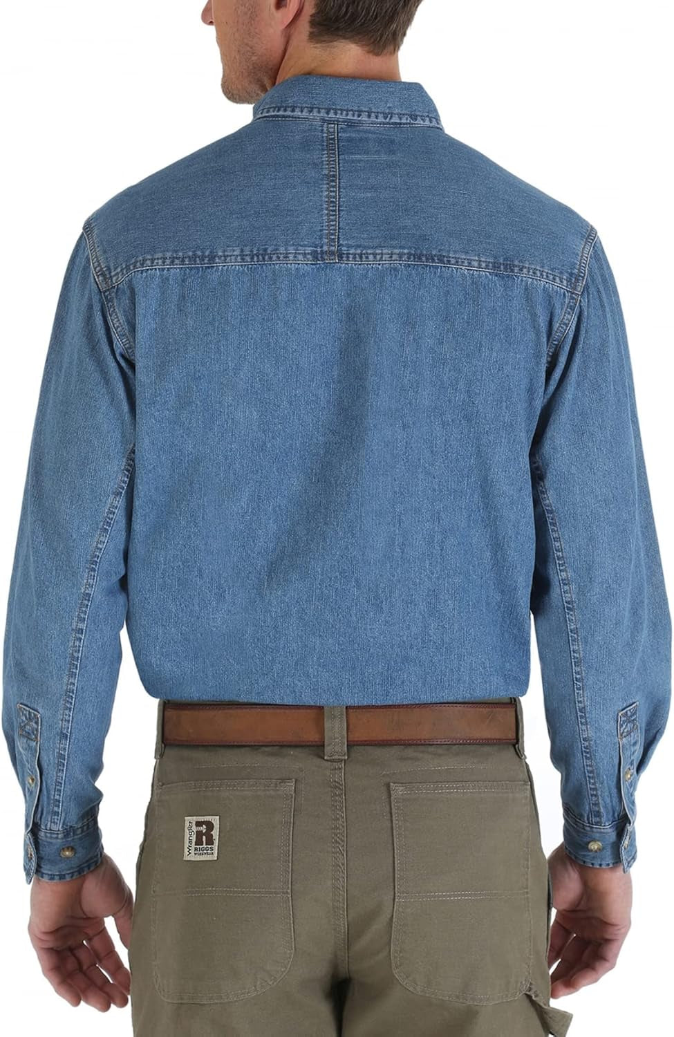 3W501BG Burgundy Riggs Workwear Twill Long Sleeve Mens Shirts