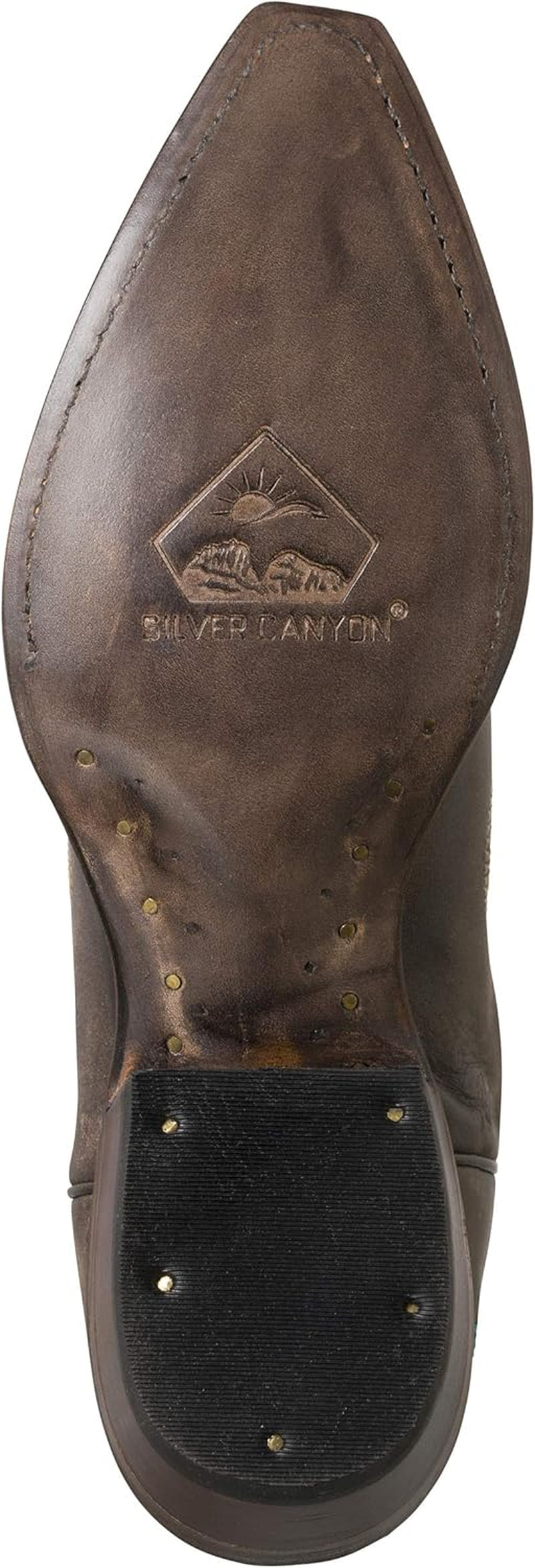 Womens Western Cowgirl Cowboy Boots, Juliet Heritage Square Snip Toe by Silver Canyon, Embroidered Leather