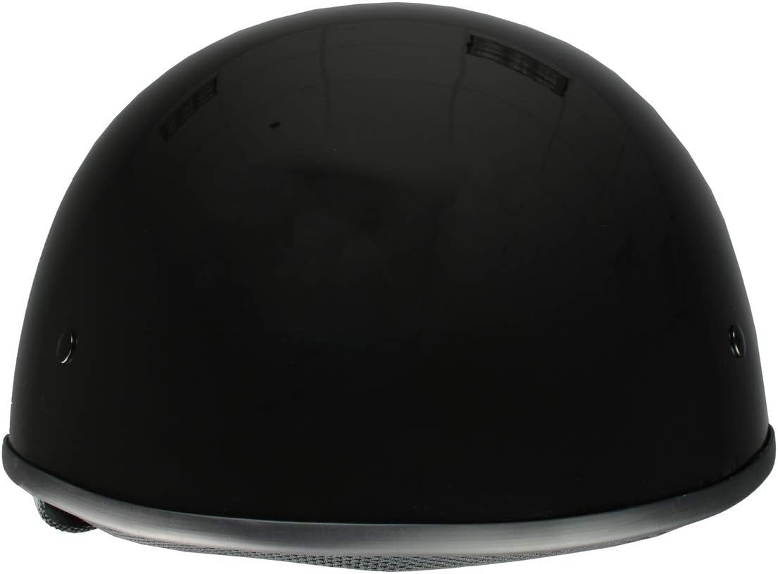 MPH9710DOT Dot Approved Bare Bones Matte Black Half Motorcycle Helmet