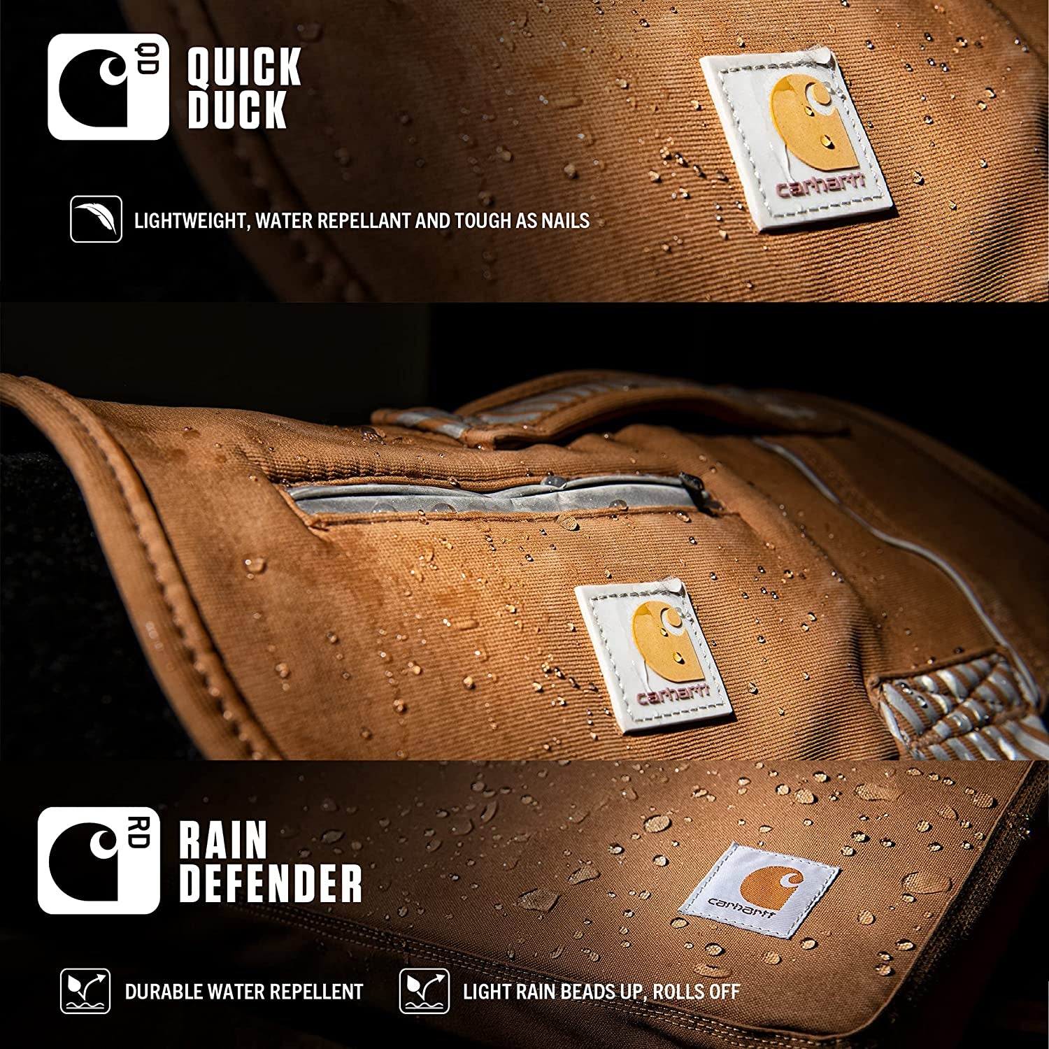 Quick Duck Fleece Lined Dog Jac, Water-Repellent Dog Vest,  Brown, X-Large