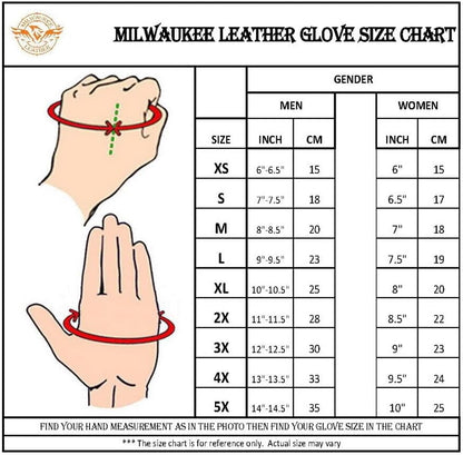 Men'S Premium Leather Short Wrist Cruiser Gloves, Black MG7510