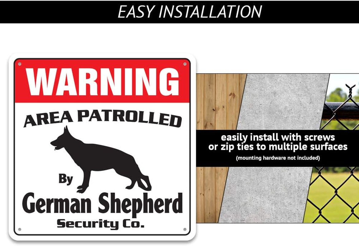 Australian Cattle Security Sign Area Patrolled Herding Herd Dog Ranch Rancher