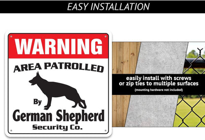 Australian Cattle Security Sign Area Patrolled Herding Herd Dog Ranch Rancher