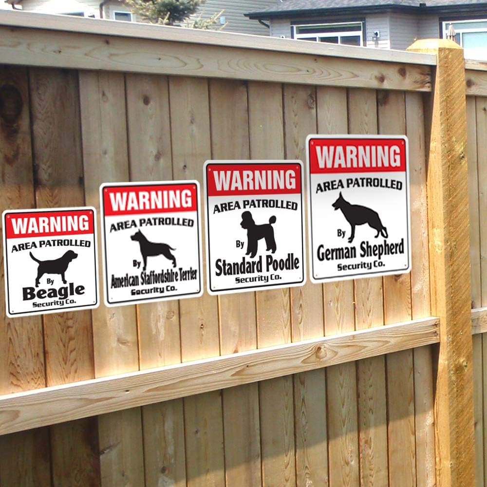 Australian Cattle Security Sign Area Patrolled Herding Herd Dog Ranch Rancher