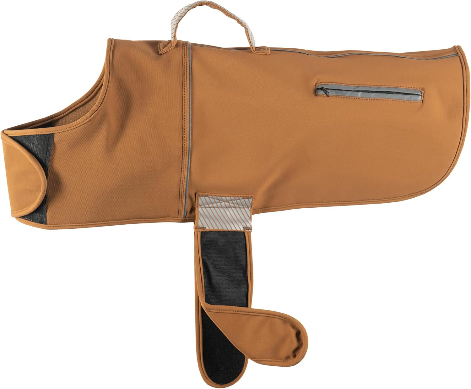 Quick Duck Fleece Lined Dog Jac, Water-Repellent Dog Vest,  Brown, X-Large