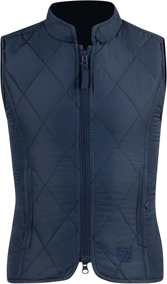 Kid'S Unisex Quilted Softshell Lightweight Windproof Equestrian Riding Vest | Size Chart in Image